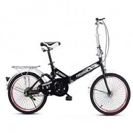 HSBAIS Bici pieghevoli HSBAIS Folding Bike per Adulti, con V Brake Compact Biciclette Resistente all'Usura degli Pneumatici Heavy Duty 330lb Grande per Urban Riding e Il pendolarismo, Black_155x94x67cm