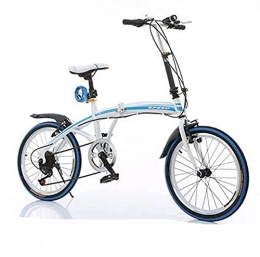 HUAQINEI Bici HUAQINEI Bicicletta Pieghevole Bicicletta Pieghevole da 20 Pollici Bicicletta Pieghevole per Adulti a velocità variabile, Blu