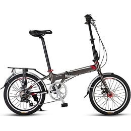 ITOSUI Bici ITOSUI Bicicletta pieghevole per adulti da 20 pollici, bici pieghevole, telaio in acciaio ad alto contenuto di carbonio, bici pieghevole urbana, 7 velocità, bici da città per adulti