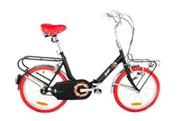 iVel Bici pieghevoli iVel Graziella Style Bici 20 Garage Nero Opaco Pieghevole Custom Vintage