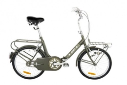 iVel Bici pieghevoli iVel Graziella Style Bici 20 Garage Verde Militare Opaco Pieghevole Custom Vintage
