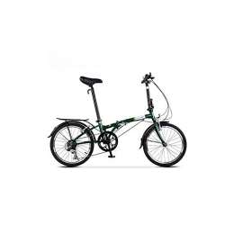 Jinan Bici pieghevoli Jinan DAHON Bicicletta Pieghevole 20 Pollici 6 velocit Uomini e Donne Adulti Tempo Libero Biciclette HAT060 Verde (Color : Green)