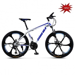 JJYP Bici JJYP Country Mountain Bike 26" con doppio freno a disco, per adulti, con sedile regolabile e telaio in acciaio al carbonio pieghevole per fuoristrada
