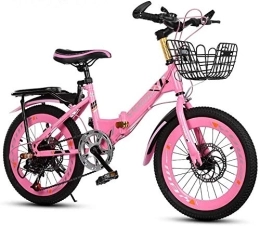 JWCN Bici pieghevoli JWCN Foldable Bicycle Children Male And Female 6-10 Years 18 20 22 Inches Double Brake Mountain Bike 6 Speed ​​Bicycles for Students Suitable for Height 110-130 cm Red 20 Uptodate