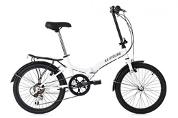 KS Cycling - Bicicletta Pieghevole Foldtech a 6 Marce, Unisex, 521C, Bianco, 51 cm