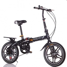 LETFF Bici pieghevoli LETFF Mountain bike pieghevole per adulti con ammortizzatori a velocità variabile da 20 pollici(Black)