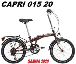 LOMBARDO BICI Bici LOMBARDO BICI Pieghevole Capri 015 Ruota 20 Shimano 6V Gamma 2020 (Bordeaux Matt)