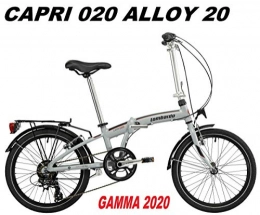 LOMBARDO BICI Bici pieghevoli LOMBARDO BICI Pieghevole Capri 020 Ruota 20 Shimano 6V Gamma 2020 (Silver Lunar Black Matt)