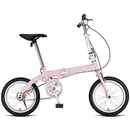 LPsweet Bici pieghevoli LPsweet - Bicicletta pieghevole, leggera e pieghevole, in alluminio, con pedali di velocità variabile, piccola, ultra luce, portatile, per adulti e bambini, colore: rosa