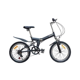 LXJ Bici pieghevoli LXJ 20 pollici Bicicletta pieghevole per le donne Uomini Adulti Variabile Velocità Velocità Pieghevole Pieghevole Mountain Country Bike Unisex Adolescenti a 6 velocità Ammortizzatore leggero a 6 veloc