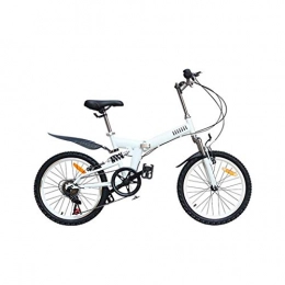 LXJ Bici pieghevoli LXJ Bicicletta da Cross Country Pieghevole for Adulti A velocità Variabile for Adolescenti Unisex, 20 Pollici, Freno A V, 6 velocità, Ammortizzatore Leggero