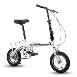 LXJ Bici pieghevoli LXJ Bicicletta Pieghevole, Mini City Bike Ultraleggera con Freno A V A velocità Singola da 12 Pollici, Adatta for Adulti, Uomini, Donne E Adolescenti