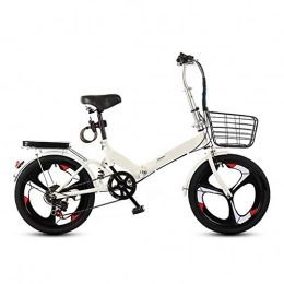 LXJ Bici pieghevoli LXJ City Bike Unisex Adulto Pieghevole Mini Bici Leggera, Una Ruota da 20 Pollici, 7 velocità, Assorbimento degli Urti