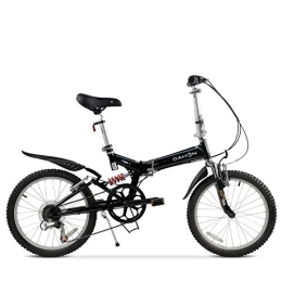 LXLTLB Bici LXLTLB Bicicletta Città Pieghevole velocità Variabile Unisex Adatto per Altezza 160-180 cm Bicicletta Folding Doppio Assorbimento degli Urti, Nero