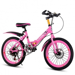 Lxyxyl Bici Lxyxyl Bici Pieghevole da Mountain Bike for Bambini 18-20-22 Pollici con Ruota Rigida (Color : Pink, Size : 22inch)