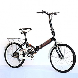 MFZJ1 Bici MFZJ1 16" 20" Mini Bicicletta Pieghevole, Adulto Uomo Donna Leggera Bici da Cittagrave; Pieghevole, Single Speed elaio in Acciaio al Carbonio Biciclette, Nero