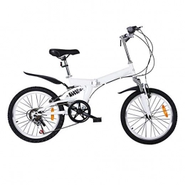 MH-LAMP Bici MH-LAMP A Bike Pieghevole, MTB Biammortizzata, 6 velocit Mountain Bike MTB, Manubrio A Sgancio Rapido, MTB V Brake, Piega Veloce, Bianco
