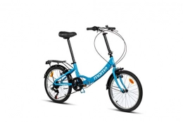 Moma Bikes Bici Moma Bikes First Class Ii Blue, Bicicletta di Città Pieghevole, First Class 20", Alluminio Shimano 6v, Sella Confort. Unisex - Adulto, Blu, Unic Size
