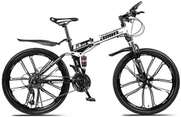 Mountain bike a doppia sospensione Comfort & Cruiser Bike Mountain Bike Mountain Bike ad alto tenore di carbonio telaio pieghevole 66 cm bicicletta da strada (colore: blu Dimensioni: 27 velocità), Giallo., 21 speed