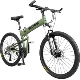 XZBYX Bici Mountain Bike Completa Pieghevole in Lega Di Alluminio Off-Road Attrezzature Corsa Per Maschi E Femmine Adulti Studenti Portatile 16 Pollici Cornice Viaggi Altezza 135 ~ 165Cm (170 * 65 * 95CM), Verde