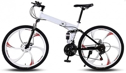 HJRBM Bici Mountain bike da 26 pollici, telaio pieghevole in acciaio ad alto tenore di carbonio, velocità variabile, doppio assorbimento degli urti, tre ruote da taglio, bicicletta pieghevole 7-14, 24 velocità j