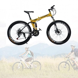 FEIFEI Bici pieghevoli Mountain Bike pieghevole, 24 26 pollici sport all'aria aperta in acciaio al carbonio MTB bicicletta, Biciclette da fondo a doppio ammortizzatore per uomo e donna / A / 24speed / 26inch
