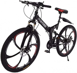 SYCY Bici Mountain Bike Pieghevole da 26 Pollici Bicicletta a 21 velocità con Sospensione Completa MTB Bici da Esterno Sport City Road Bike Bicicletta da Viaggio in Acciaio al Carbonio