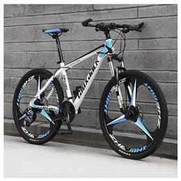 NBVCX Bici pieghevoli NBVCX Accessori per la Vita Mountain Bike 26 Pollici Ruote a 3 Razze con Freni a Doppio Disco Sospensione Anteriore Bicicletta Pieghevole 27 velocità MTB Bicicletta Blu