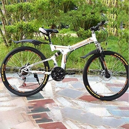 Domrx Bici Nuovo Stile Acciaio ad Alto tenore di Carbonio Materiale 26 Pollici Bicycle Tools Company Pieghevole Bici-Bianco