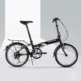 OQJUH Bici OQJUH Telaio Pieghevole per Mountain Bike per Adulto per Uomo e Donna (Nero Rosso), Black