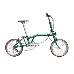 paritariny Bici paritariny Biciclette Complete di Cruiser, ACEOFIX Mint Verde Bianco Bianco Pieghevole Pieghevole da 16 Pollici Verde Verde Tre velocità (Color : Postal Green)