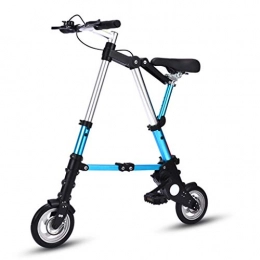 PHY Bici pieghevoli PHY Bici Pieghevole Mini Bicicletta con Sistema Portatile Il Mini Lega Single Speed ​​3 Colori, Blu