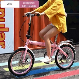Pieghevole Bicicletta, Adulto Folding Bike, Ultra-Light E Biciclette Portatili, 7-velocit di Piccola Ruota di Bicicletta 20 Pollici, in Lega di Magnesio Cerchi con Razze, Adulto Unisex