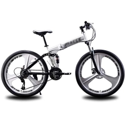AMhuui Bici pieghevoli Pieghevole Mountain bike, freni a velocità variabile Doppio ammortizzatore disco della bicicletta esterna che guida per adulti pieghevole completa degli uomini di sospensione Mtb Bike gli / donne