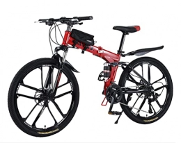 XQIDa durable Bici pieghevoli pieghevole rapido Mountain bike di fascia alta per ragazze ragazzi uomini e donne freni a doppio disco+doppi ammortizzatori bicicletta pieghevole per deragliatore a 27 velocità, carico:330 libbre