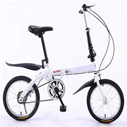 PHY Bici pieghevoli Pieghevole Telaio Bike-Leggero in Alluminio per I Bambini Uomini E Donne Fold Bike16-Inch, Bianca