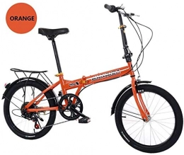 PLYY Bici pieghevoli PLYY 20 Pollici Bicicletta Pieghevole A velocità Variabile Commute Adulti Viaggi Bicicletta Pieghevole Bici della Strada (Color : Orange)