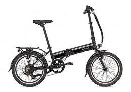  Bici pieghevoli Popal Ebike E-Folt 2.0 Bicicletta elettrica pieghevole 20 pollici Unisex 6G freno a cerchione in alluminio bicicletta pieghevole E-Folt 2.0 nero