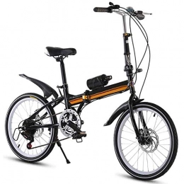 Qinmo Bici pieghevoli Qinmo Alluminio Bicicletta Bicicletta Pieghevole 16 Pollici for Adulti 6 velocit Bicicletta elettrica 21 velocit Bicicletta elettrica a Doppia Sospensione Bicicletta Pieghevole (Color : Black)