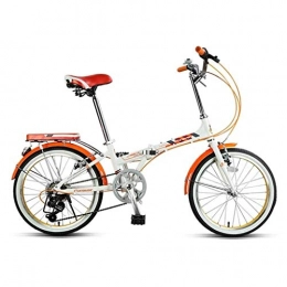 Rong Bici Rong Biciclette pieghevoli Bicicletta pieghevole for adulti ultra luce portatile biciclette Shifting lega di alluminio da 20 pollici bicicletta a pedalata regolabile Velocità (Colore: Blu, Dimensione: