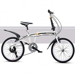 RR-YRL Bici RR-YRL Signore Folding Bike, 20-Pollici City Road Bike, 6 Tipi di velocità Cambiamento, Alto tenore di Carbonio Telaio in Acciaio, Anti-Skid Pneumatici