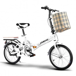 Rsiosler Folding Bike, 20 Pollici Portable Donne Bicicletta Luce del Lavoro for Adulti Bikes Ultra Light Pieghevole for Adulto Bambino Student Maschio Signore Leggero Shopper Bike (Color : Gray)