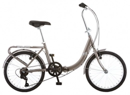 Schwinn Bici pieghevoli Schwinn 50, 8 cm Loop Pieghevole Bici, Unisex, S2280AZ, Titanium Silver, 16" / One Size / 20