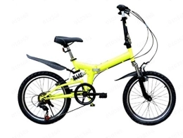 SEESEE.U Bici pieghevoli SEESEE.U - Bicicletta pieghevole per bambini da 50, 8 cm, leggera e portatile, per adulti e studenti Giallo