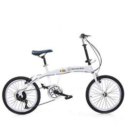 SHIN Bici pieghevoli SHIN Bicicletta da Città Donna, Uomo Alluminio Bici Pieghevole Leggera 15 kg Unisex City Bike - Regolabile Manubrio E Sella Comoda, v-Brake, Cambio 6 velocità / A