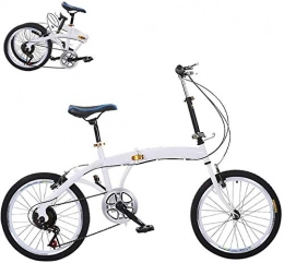 SHOE 20" Urban Pendolarismo Ammortizzante Biciclette per Adulti del Pieghevole Città Lightweight Bike età Donne (Bianco)