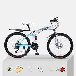 STRTG Bici pieghevoli STRTG Unisex Folding MTB, Mountain Bike Pieghevole, icicletta Folding trasportabile, 21 * 24 * 27 * 30 velocità Bicicletta Pieghevole Adulto 21 * 24 * 26 Pollici