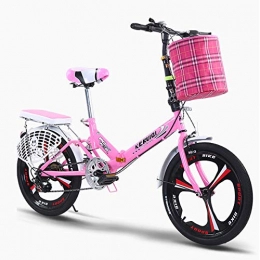 SUSU Bici SUSU Light Work 20 Pollici Pieghevole delle Donne Biciclette Adulto Adulto Ultra Light velocit Variabile Portatile Adulto Piccolo Allievo Maschio Bicicletta Pieghevole Portante della Bici Pink