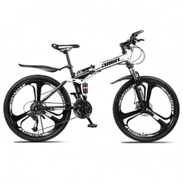 Tbagem-Yjr Bici Tbagem-Yjr Pieghevole velocità Variabile 26 Pollici Mountain Bike, Carbonio Telaio in Acciaio Fuoristrada Bicicletta (Color : Black, Size : 30 Speed)