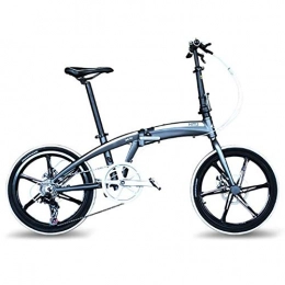 TX Bici pieghevoli TX 20 Pollici Bicicletta Pieghevole Leggero Lega di Alluminio velocità Variabile per Adulti Uomini Donne Viaggi Urbani All'aperto, Bianca
